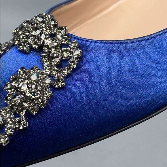 Manolo Blahnik  Hangisi 25MM Embellished Satin Flats size 36 - Picture 11 of 14